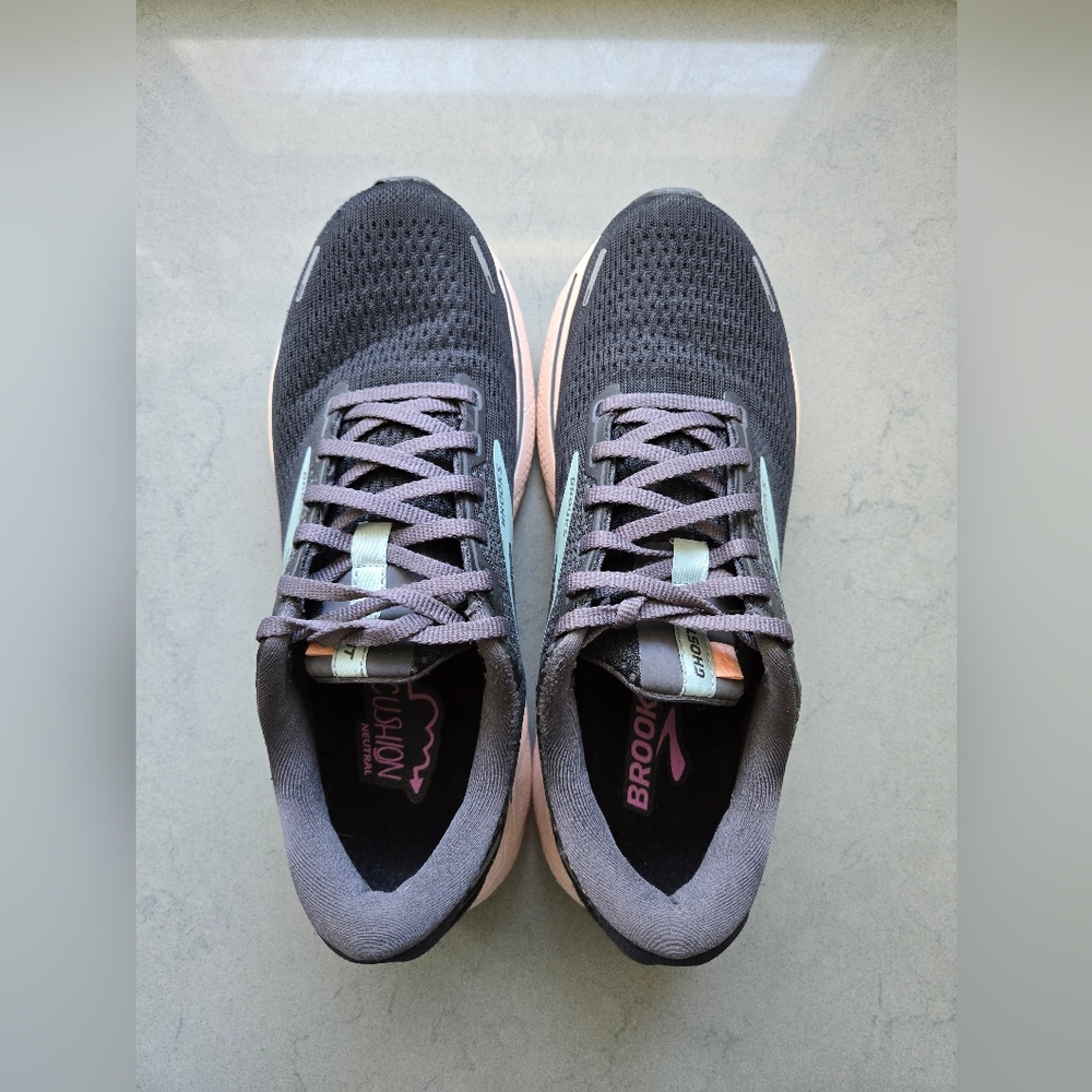 Brooks Ghost 14 Womens Shoes Size 9 Black Low Top Comfort Road Running Sneakers